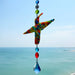 Suncatchers Multicolor | Blue Accents | Steel Chain Hummingbird Suncatcher – Handmade Rainbow Window Decor
