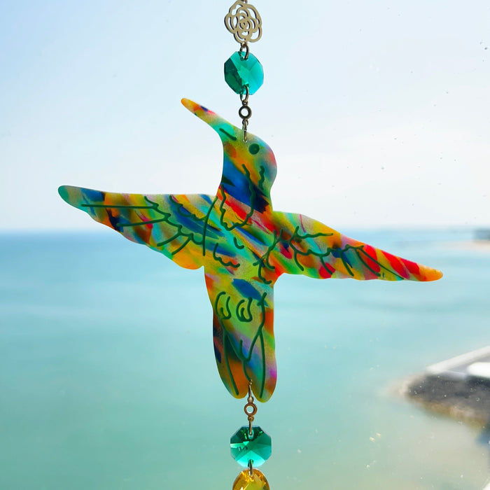 Suncatchers Hummingbird Suncatcher – Handmade Rainbow Window Decor