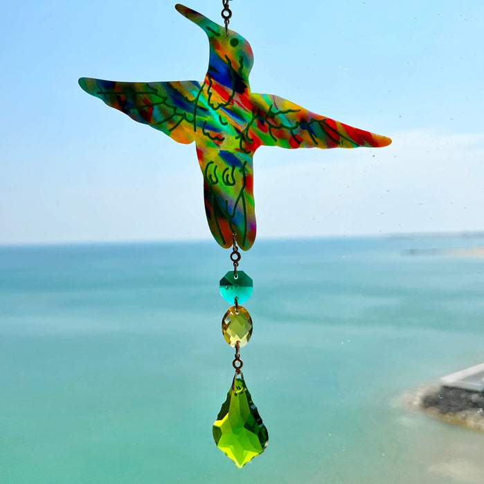 Suncatchers Hummingbird Suncatcher – Handmade Rainbow Window Decor