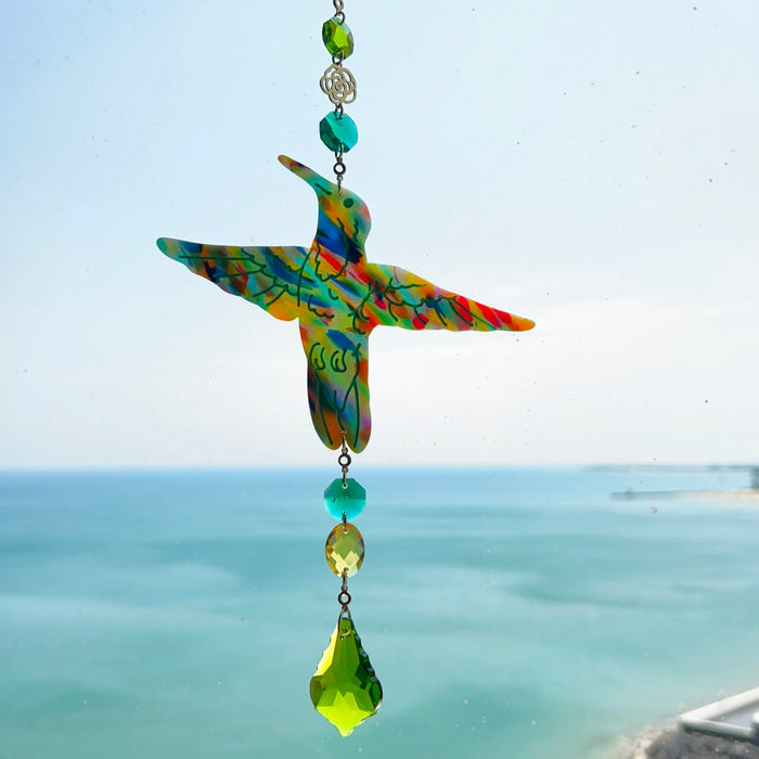 Suncatchers Hummingbird Suncatcher – Handmade Rainbow Window Decor