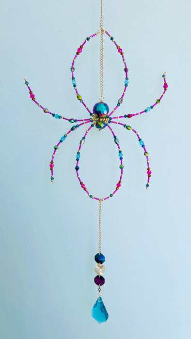 Suncatchers Jewel Weaver Beaded Spider Suncatcher – Glass Crystal Window Hanging