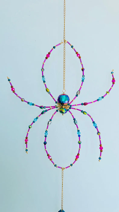 Suncatchers Jewel Weaver Beaded Spider Suncatcher – Glass Crystal Window Hanging