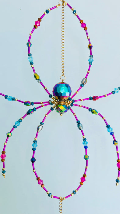 Suncatchers Jewel Weaver Beaded Spider Suncatcher – Glass Crystal Window Hanging