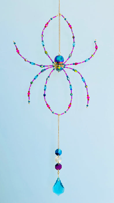 Suncatchers Jewel Weaver Beaded Spider Suncatcher – Glass Crystal Window Hanging