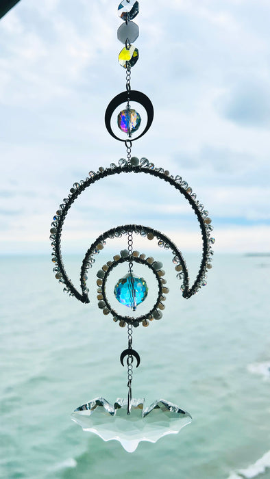 Suncatchers Moonlit Bat — Celestial Crystal Bat Suncatcher