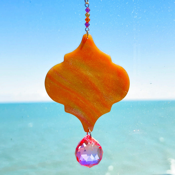 Suncatchers Marbled Orange / Pink / Yellow / Gold Moroccan Suncatcher