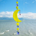Suncatchers Neon Yellow Moon & Stars Solar Glow Suncatcher
