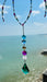 Suncatchers Peacock Web Beaded Spider Suncatcher