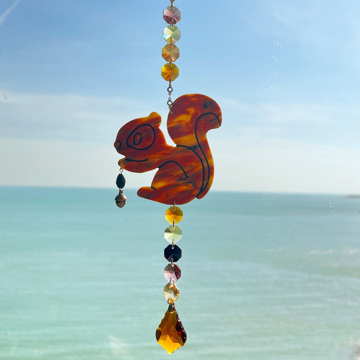Suncatchers Amber Squirrel Suncatcher