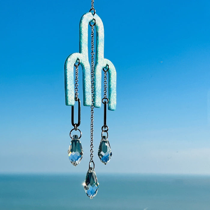 Suncatchers Turquoise/Silver Triple Hill Suncatcher