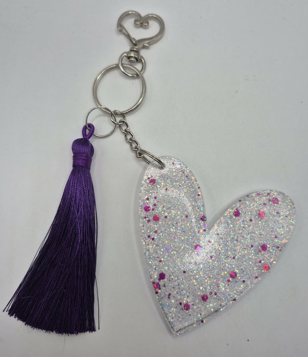 Purple Heart Keychain