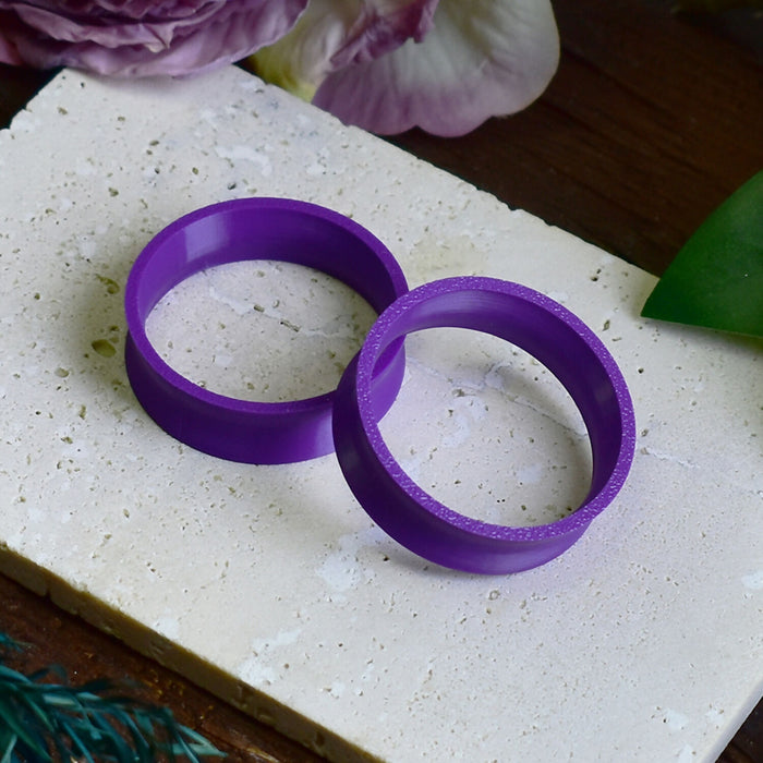 Ear Tunnels 10-100mm Dark Violet | Pair | Ultra Light Thin-wall Ear Plugs | Gauge Earrings | Gauged Plugs