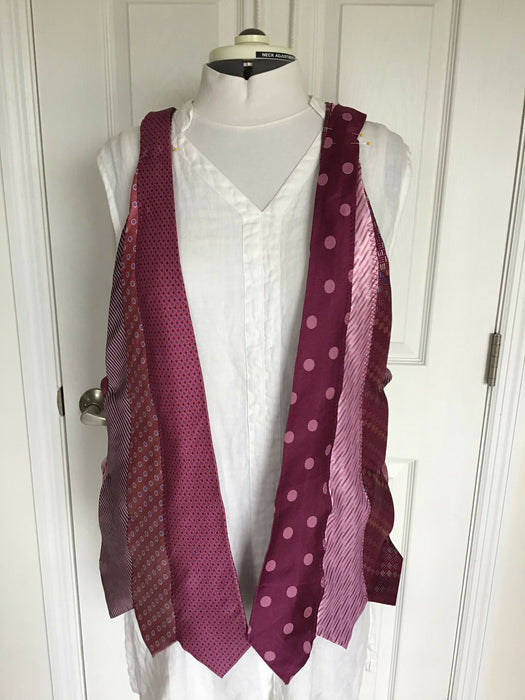 Upcycled tie vest, customized size