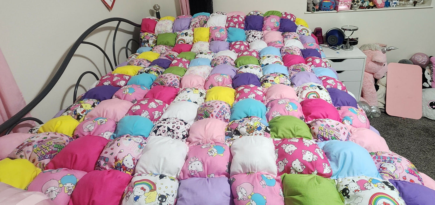 Spring puff quilt
