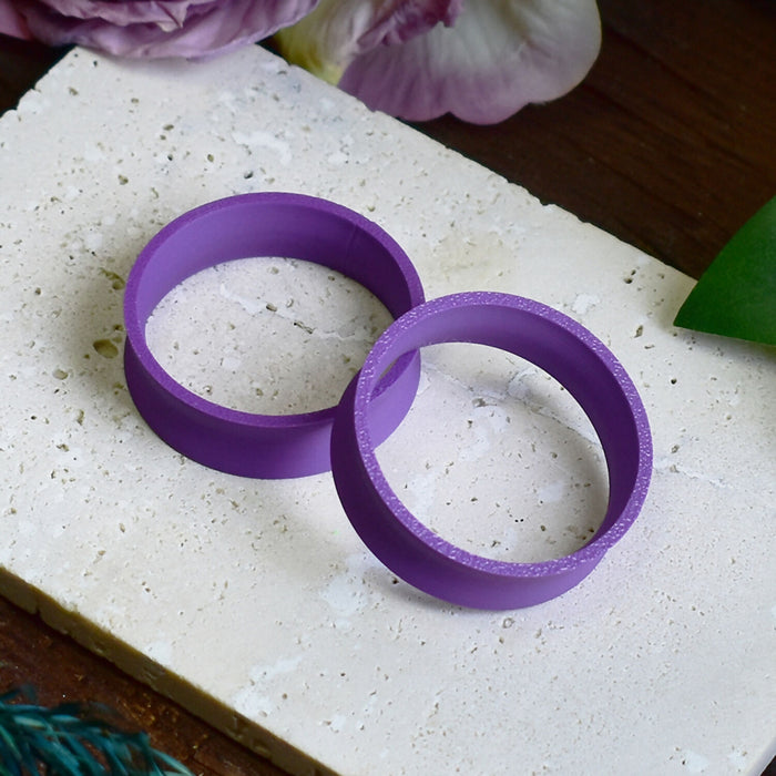 Ear Tunnels 10-100mm Purple | Pair | Ultra Light Thin-wall Ear Plugs | Gauge Earrings | Gauged Plugs