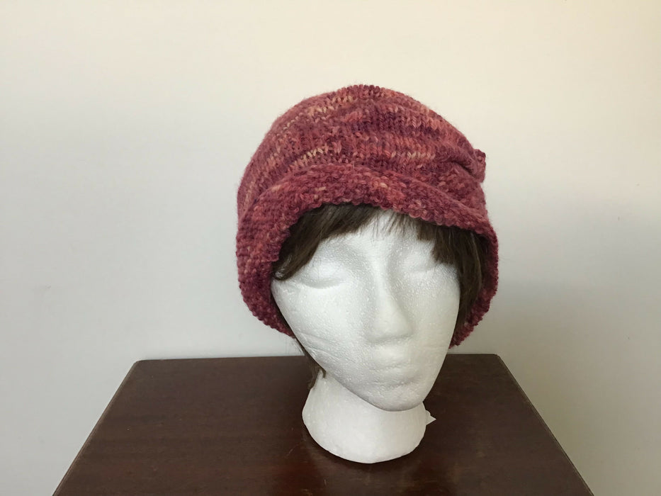 Hand knitted hat with USA yarn