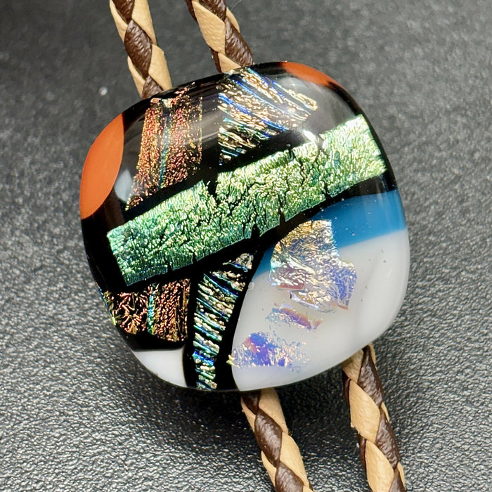 Fused Glass Bolo Tie