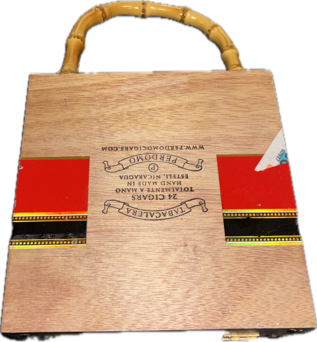 Bingo Box, Bingo Dabber Holder, Upcycled Cigar Box, Lucky Bingo Box, Bingo Lover Gift, Solid Wood, Unique Bingo Box with Handle,