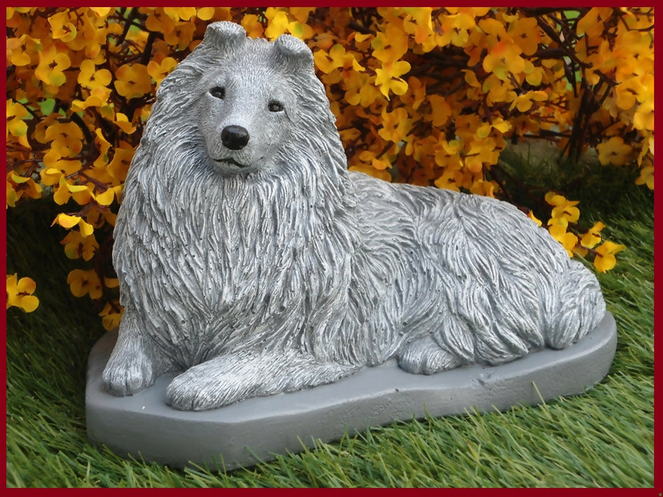 Concrete Sheltie Shetland Sheepdog statue figurine garden decor pet loss memorial Sheltie lovers gift Various Finishes