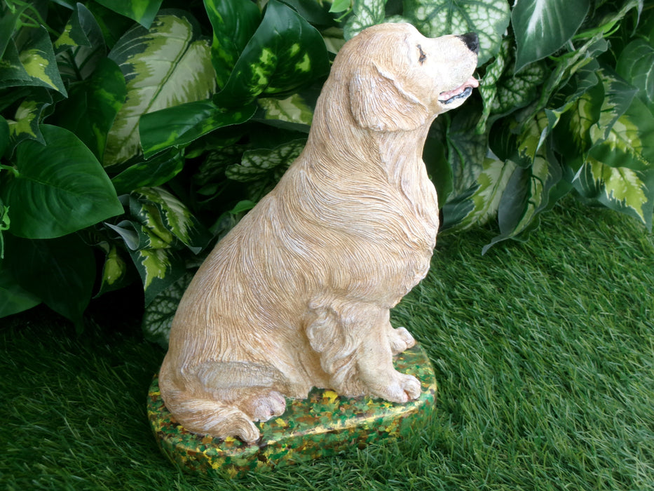 Golden Retriever Concrete Statue 4.5 x 7 x 9.75" High