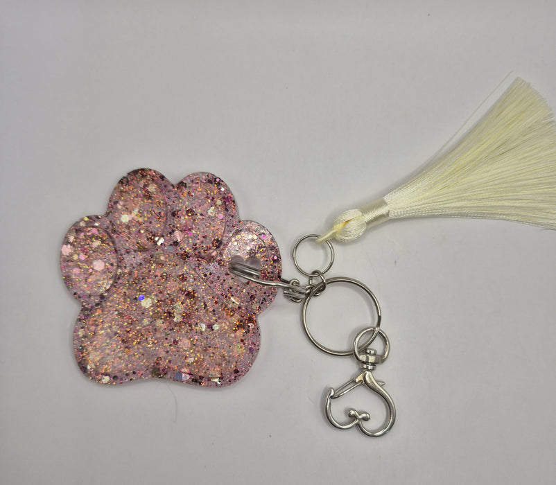 Pink Paw Keychain