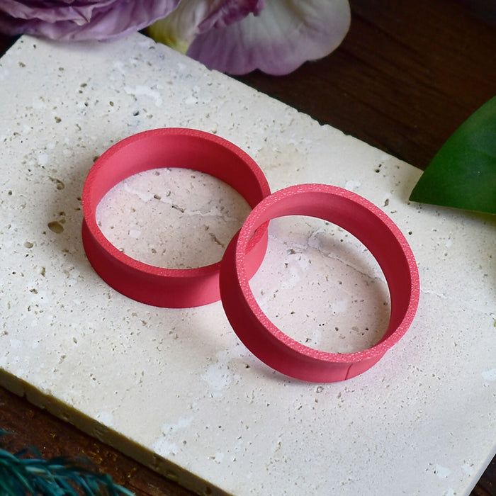 Ear Tunnels 10-100mm Pastel Red | Pair | Ultra Light Thin-wall Ear Plugs | Gauge Earrings | Gauged Plugs