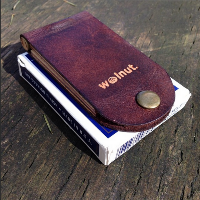 Travel Cribbage Board on Deck of Cards for Scale About the Same Size