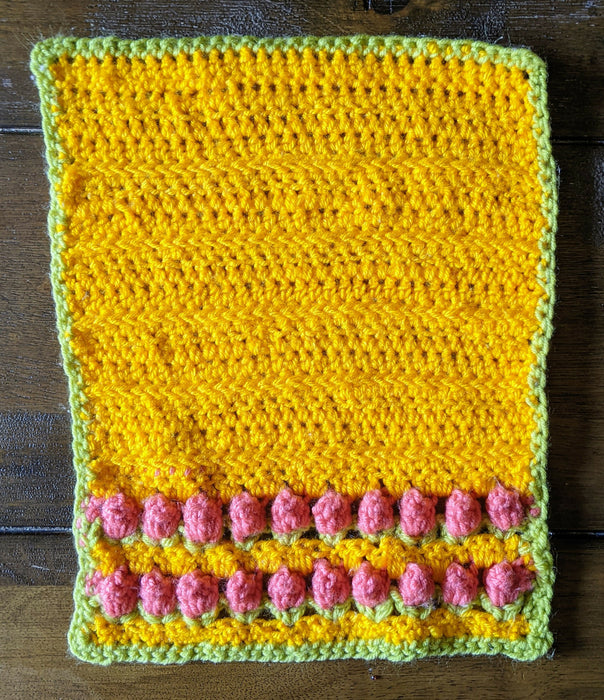 Photograph of the altar cloth without anything on it.