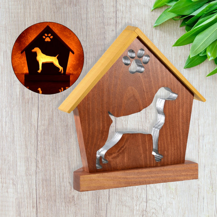 WEINMARANER Personalized Dog Memorial Gift | Doghouse LED Tealight - DogPound Creations