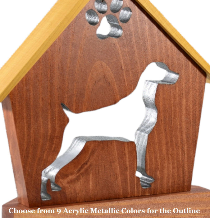 WEINMARANER Personalized Dog Memorial Gift | Doghouse LED Tealight - DogPound Creations