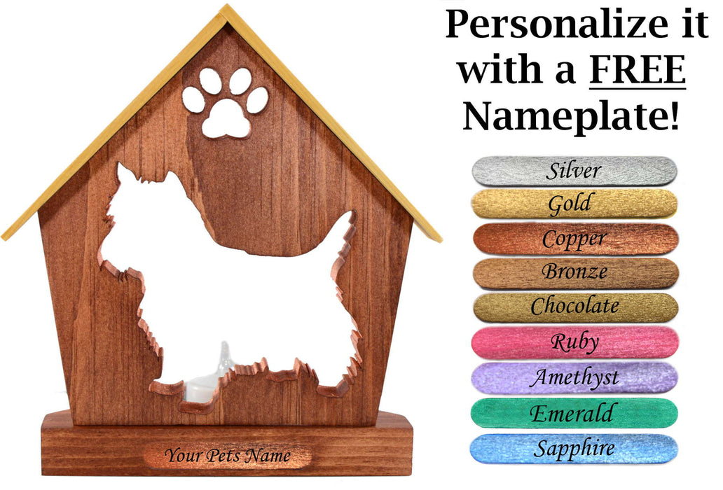 WESTIE Personalized Dog Memorial Gift | Doghouse LED Tealight - DogPound Creations