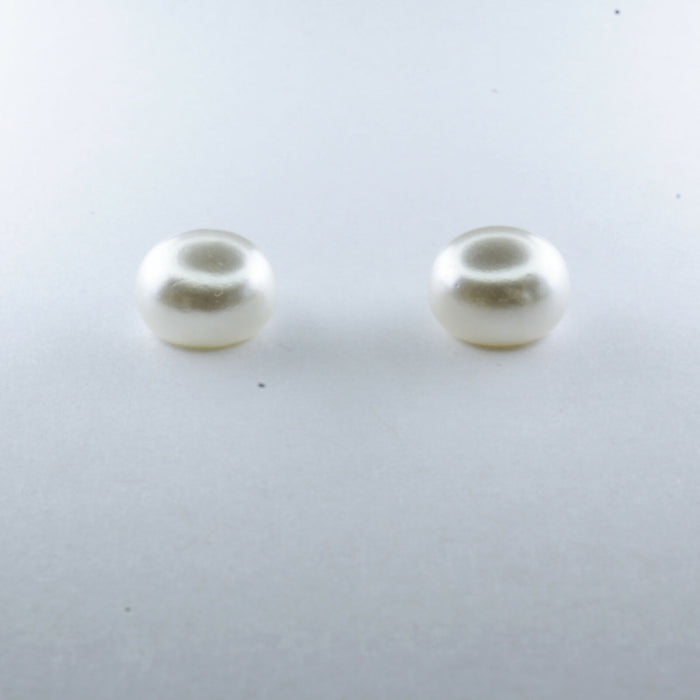 Fresh Water Pearl Earrings in 2 colors and 3 sizes or as a 6 pack. Magnetic, Hypoallergenic Surgical Steel Stud or Clip-on