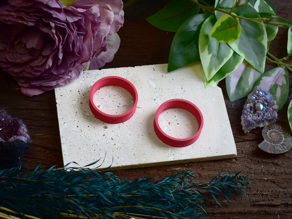 Ear Tunnels 10-100mm Pastel Red | Pair | Ultra Light Thin-wall Ear Plugs | Gauge Earrings | Gauged Plugs