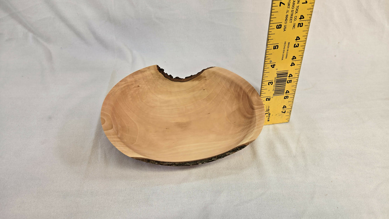 Natural Edge Bradford Pear Bowl 8-1/2" Hand Turned