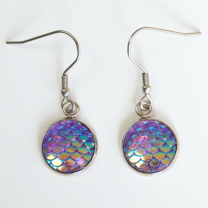 Mermaid Tail or Fish Scale Earrings