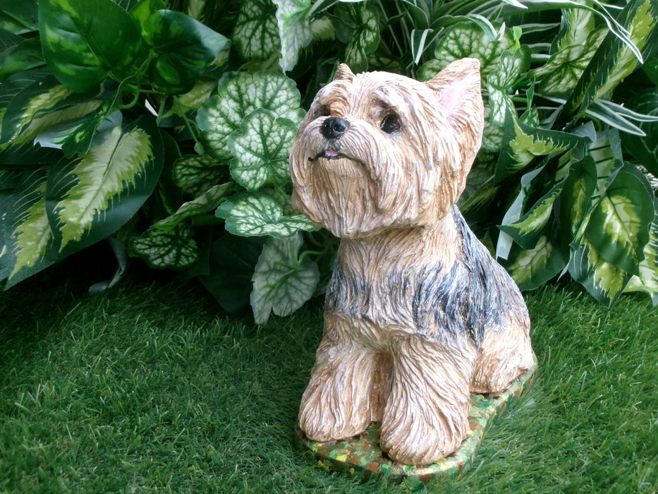 Yorkshire Terrier Concrete Statue, 4x8x9" High