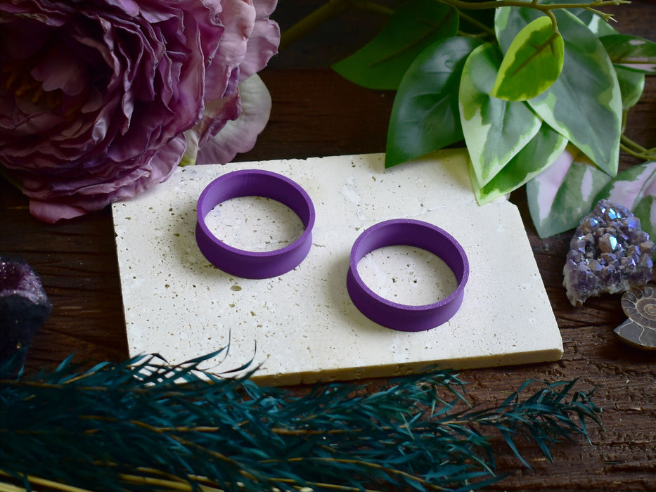 Ear Tunnels 10-100mm Purple | Pair | Ultra Light Thin-wall Ear Plugs | Gauge Earrings | Gauged Plugs