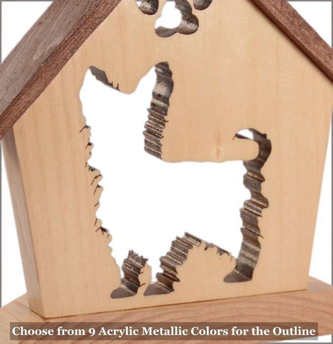 YORKIE Personalized Dog Memorial Gift | Doghouse LED Tealight - DogPound Creations