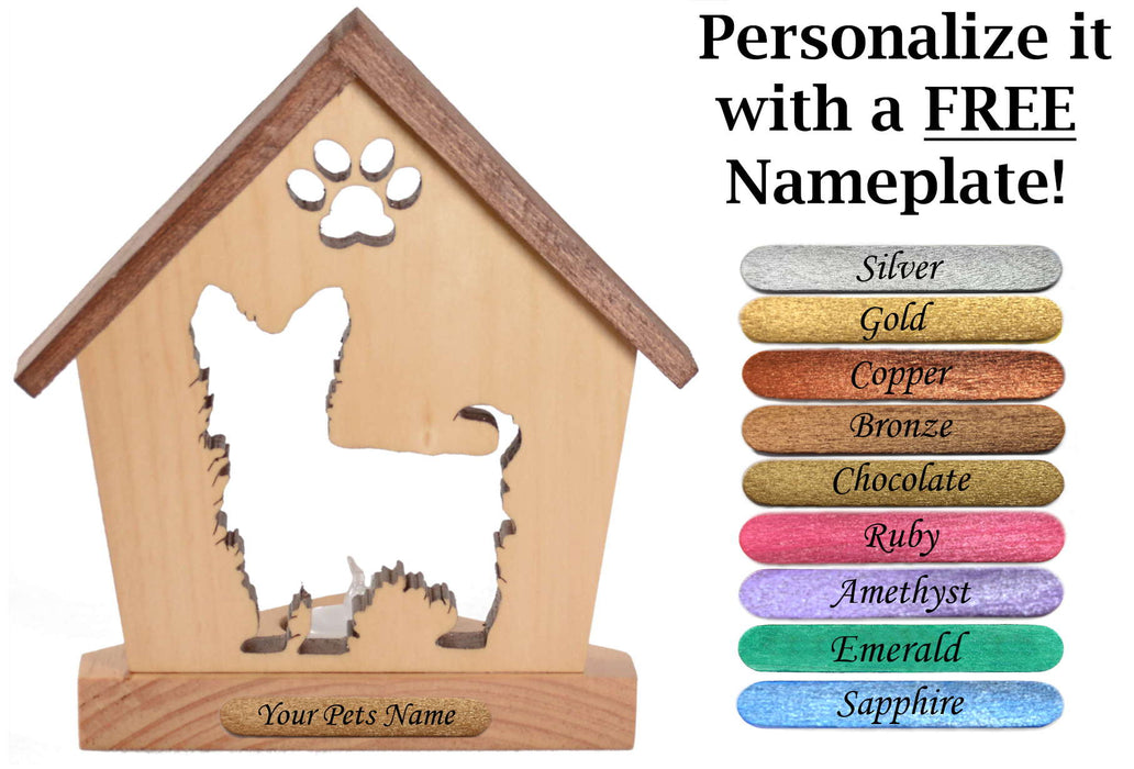 YORKIE Personalized Dog Memorial Gift | Doghouse LED Tealight - DogPound Creations