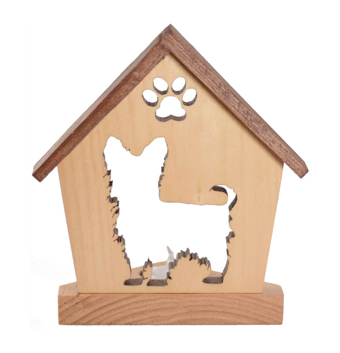YORKIE Personalized Dog Memorial Gift | Doghouse LED Tealight - DogPound Creations