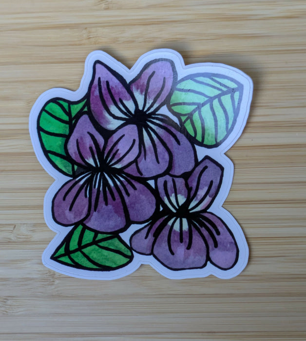 Violet Flower Sticker