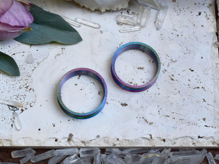 Ear Tunnels 10-100mm Twisted Gasoline | Pair |Ultra Light Thin-wall Ear Plugs | Gauge Earrings | Gauged Plugs
