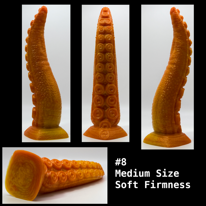 NSFW * Takuma - The Nanaimoteuthis Tentacle Dildo (Pre-Mades - Medium Size) * Body-Safe Platinum Cure Silicone