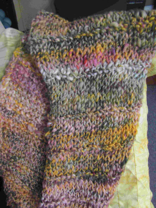 Handspun Wool Scarf with Shimmer