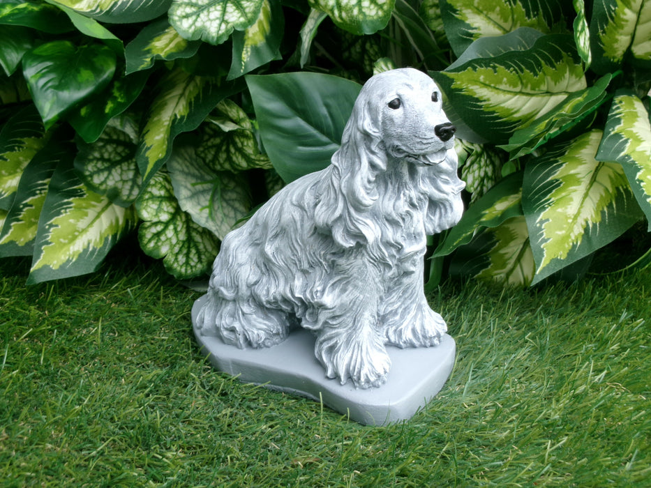 Springer Spaniel Concrete Statue 3.25 x 6.5x 7.5" high