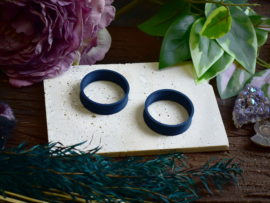 Ear Tunnels 10-100mm Army Blue | Pair | Ultra Light Thin-wall Ear Plugs | Gauge Earrings | Gauged Plugs