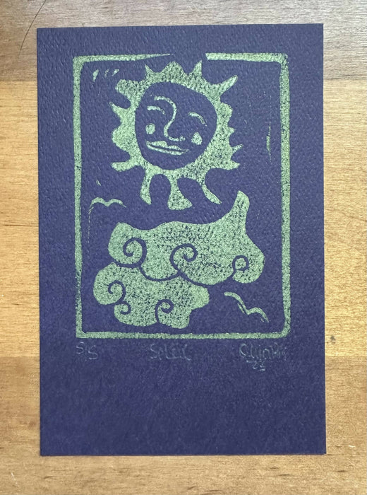 "Soleil" - block print