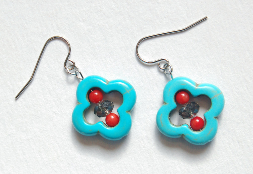 Arabesque Shaped Earrings with Your Choice of Co-op Colors