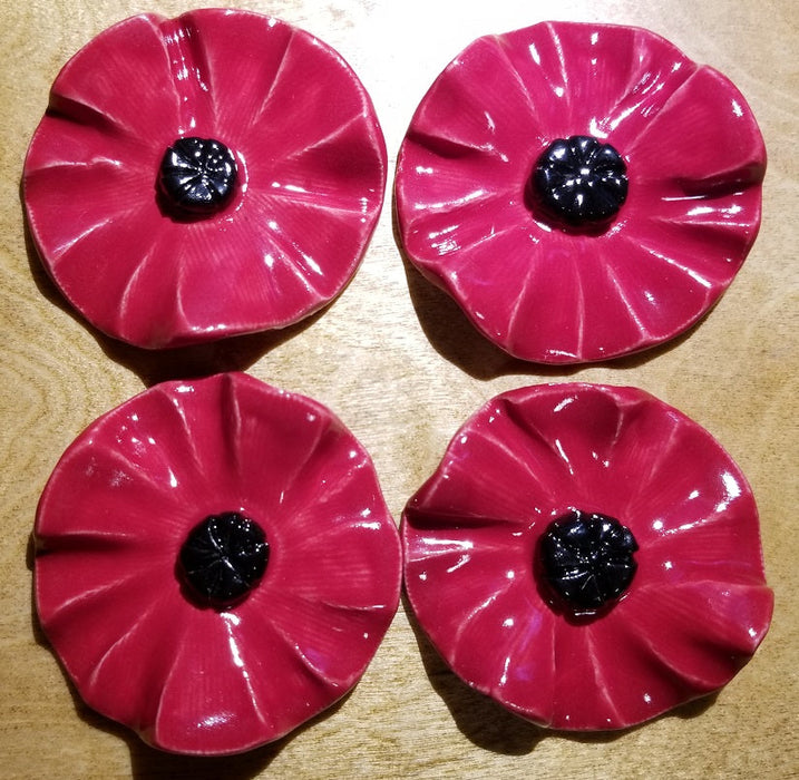 poppy pin, various sizes, FREE SHIPPING