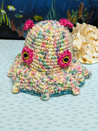 Crochet Rainbow Umbrella Octopus